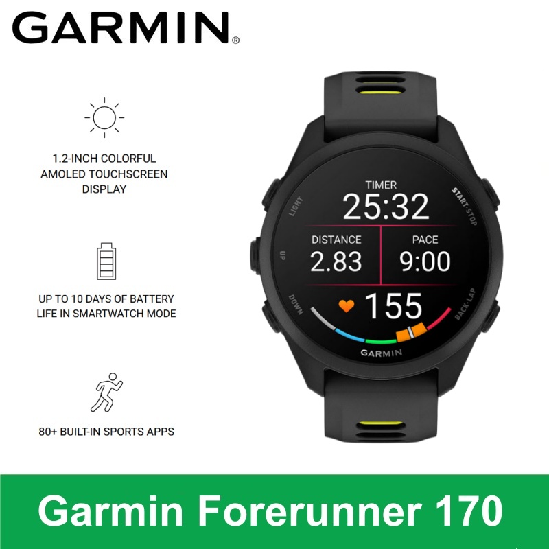 Timex Watches Smartwatch - Relógio Inteligente Garmin Forerunner 170 Profissional