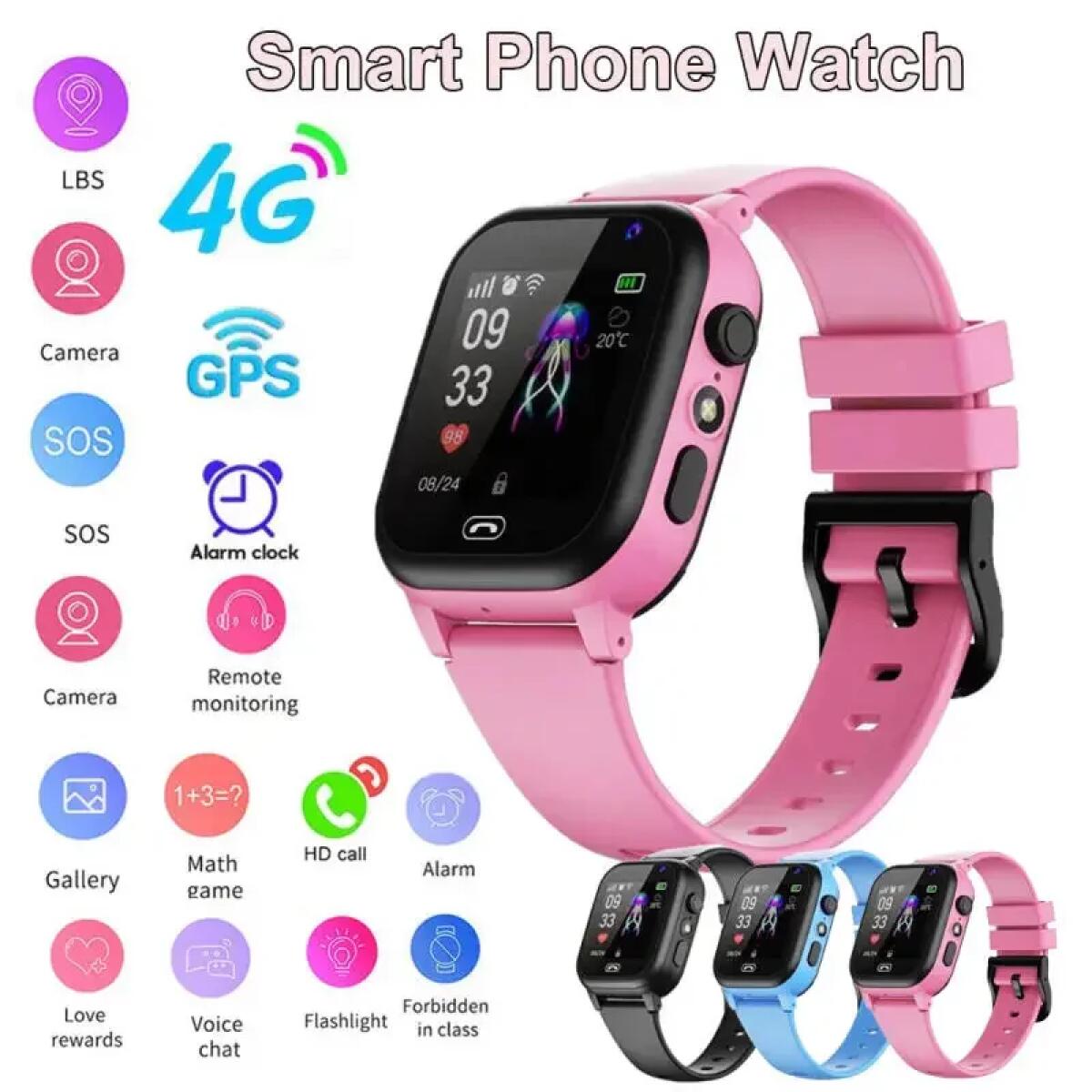 Smartwatch Watches For Children - Crianças relógio inteligente 4g multifuncional à
