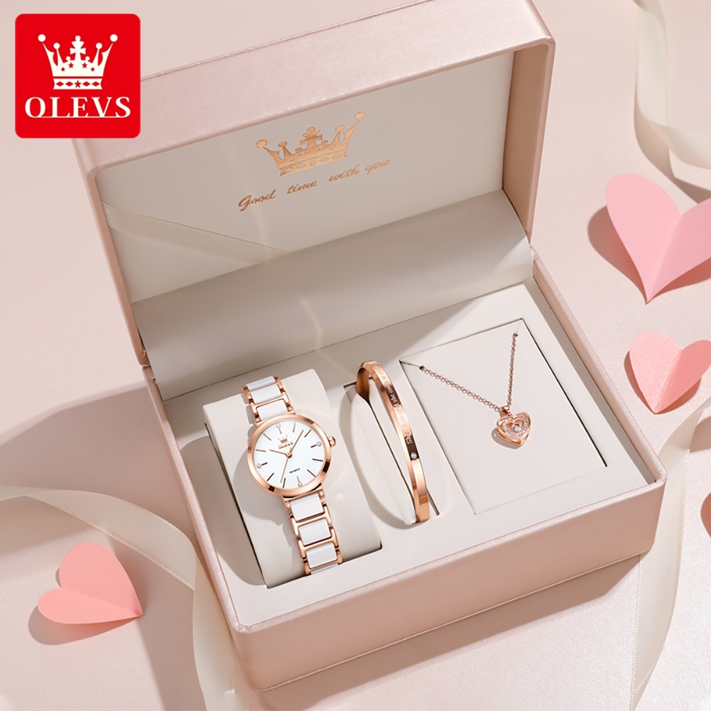 Analog Quartz Watch - Olevs relógio feminino 5877 luxo elegante