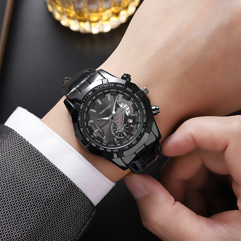 Smartwatch Casual Watches For Men - Relógios de quartzo masculinos com calendário,