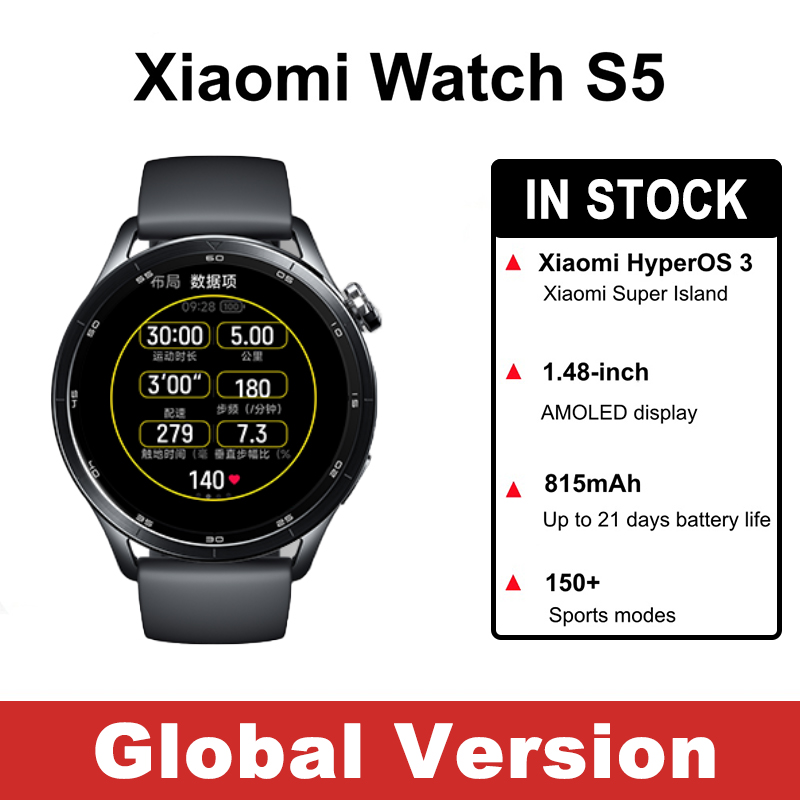 Timex Watches Smartwatch - Versão Global do Xiaomi Watch S5,