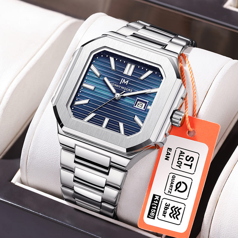 Smartwatch Square Watches For Men - JONNY MOORE K1050 Moda Luxo Tira