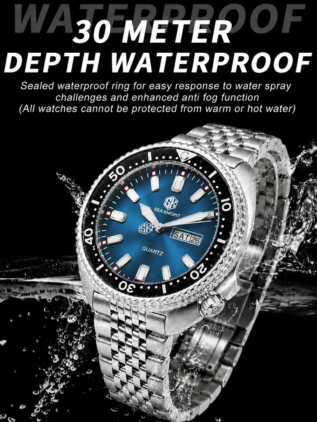 SEA KNIGHT Novo Relógio de Qua - Smartwatch Casual Watches For Men avaliação e preço