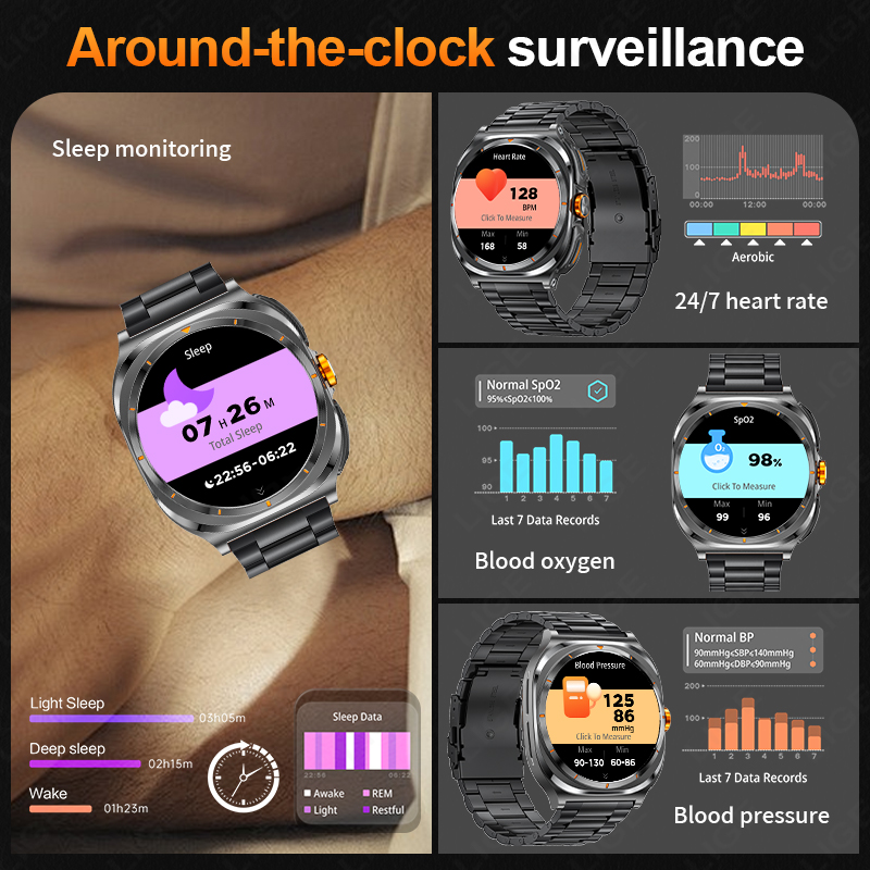 Lige 2025 relógio sem fio fone - Smartwatch Health Watches For Women avaliação e preço
