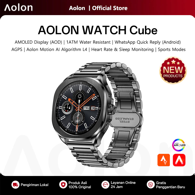 Relógio Inteligente Aolon Cube - Smartwatch Watch Whatsapp avaliação e preço