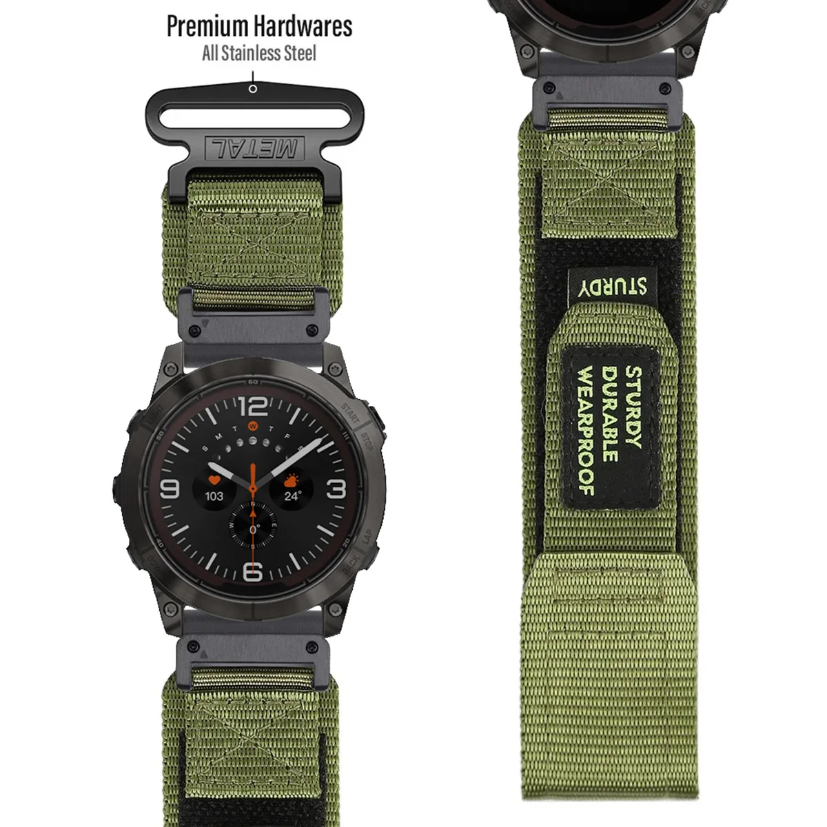 Pulseira de nylon de 22mm 26mm - Watch Smartwatch Android avaliação e preço