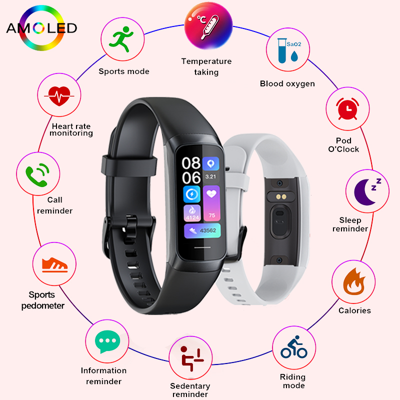 LIGE 1.1 Polegada Amoled Monit - Smartwatch Health Watches For Women avaliação e preço