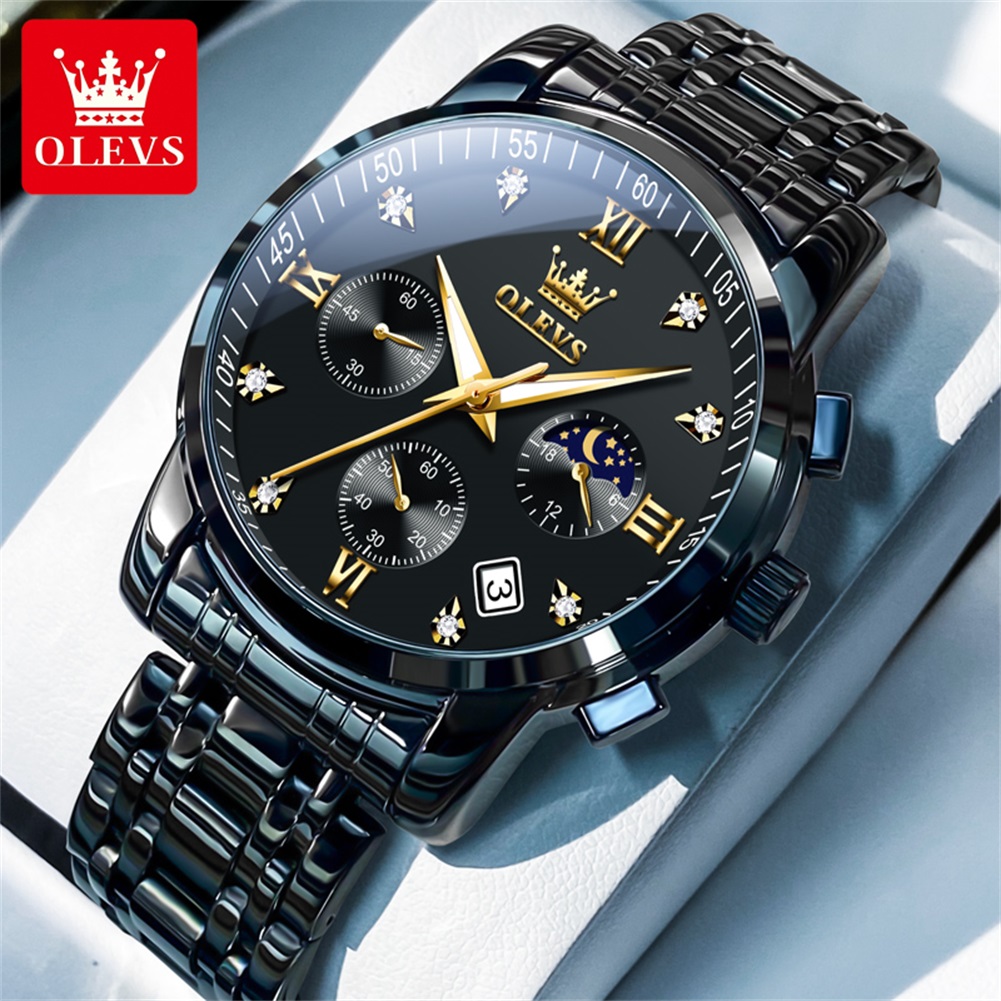 Olevs relógios masculinos popu - Analog Quartz Watch avaliação e preço