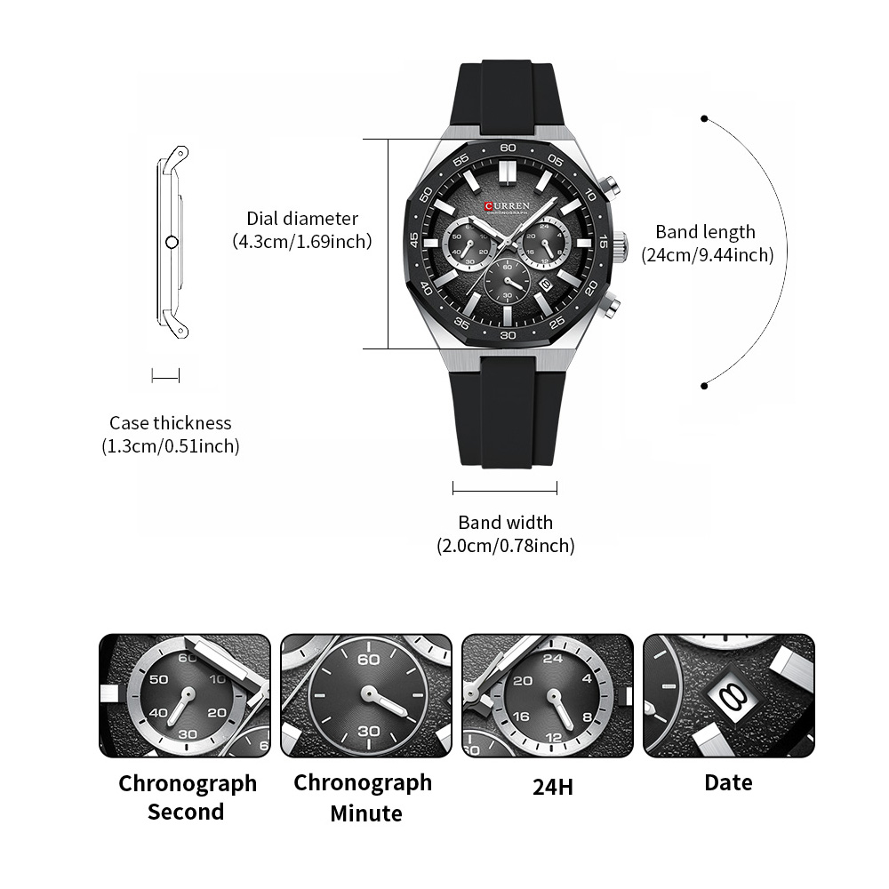 Relógio Esportivo Casual Mascu - Analog Quartz Watch avaliação e preço