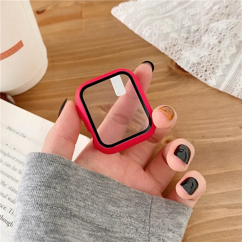 3 pacote de vidro + capa para  - Iwatch Smartwatch Series 7 avaliação e preço
