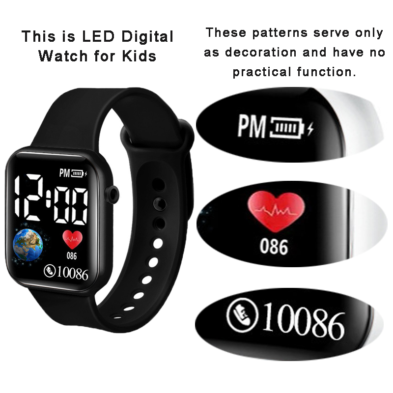 Yikaze crianças relógios led d - Smartwatch Watches For Girls avaliação e preço