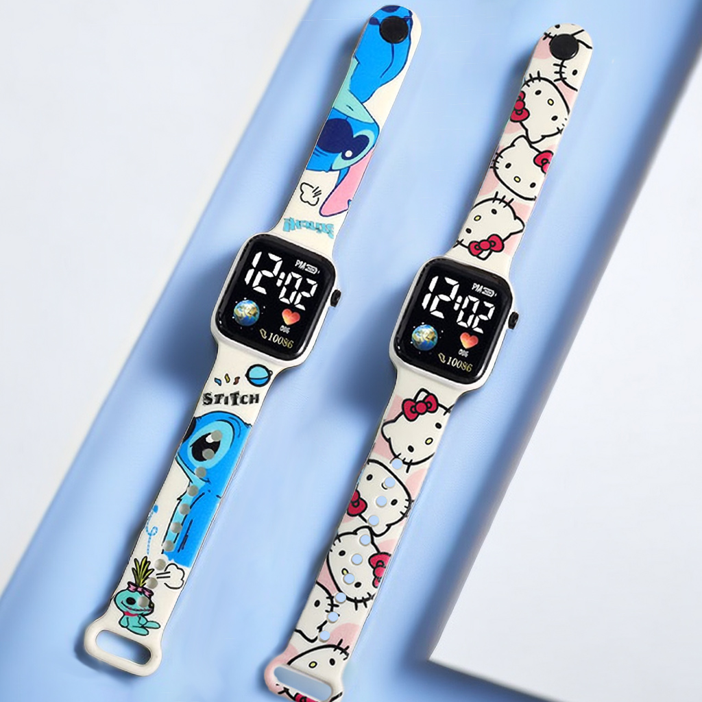 Hello Kitty relógio digital pa - Smartwatch Watches For Girls avaliação e preço
