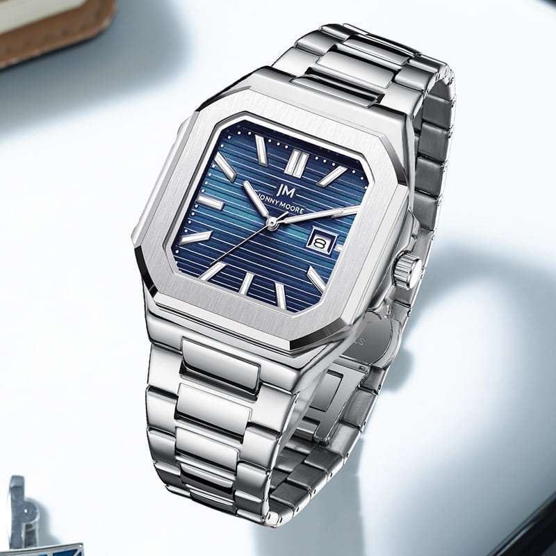 JONNY MOORE K1050 Moda Luxo Ti - Smartwatch Square Watches For Men avaliação e preço