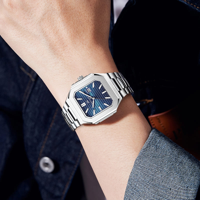 JONNY MOORE K1050 Moda Luxo Ti - Smartwatch Square Watches For Men avaliação e preço